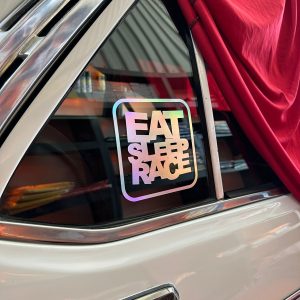 Eat sleep race sticker 13 cm